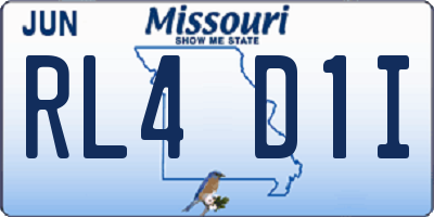 MO license plate RL4D1I