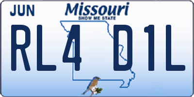 MO license plate RL4D1L
