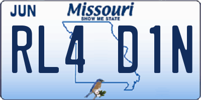 MO license plate RL4D1N
