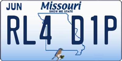 MO license plate RL4D1P