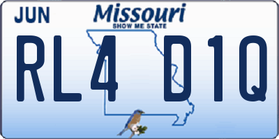 MO license plate RL4D1Q