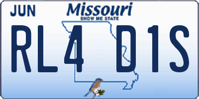 MO license plate RL4D1S