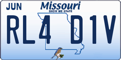 MO license plate RL4D1V
