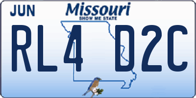 MO license plate RL4D2C