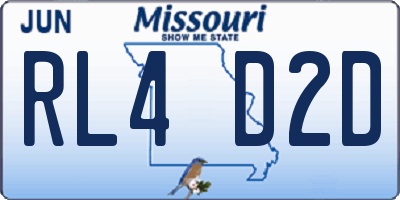 MO license plate RL4D2D