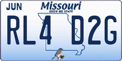 MO license plate RL4D2G