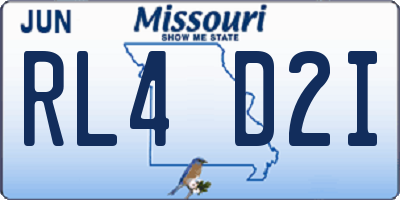 MO license plate RL4D2I