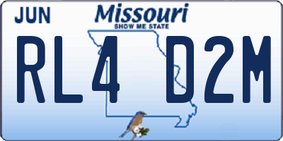 MO license plate RL4D2M
