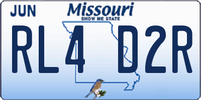 MO license plate RL4D2R