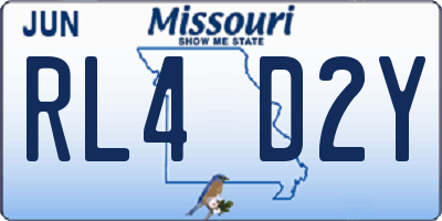 MO license plate RL4D2Y