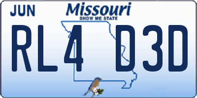 MO license plate RL4D3D