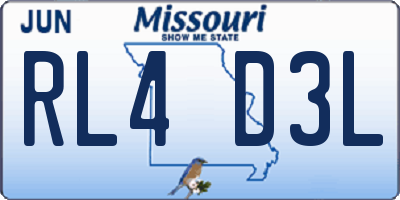 MO license plate RL4D3L