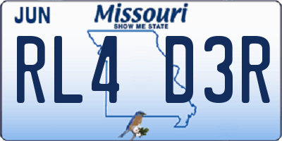MO license plate RL4D3R