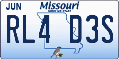 MO license plate RL4D3S