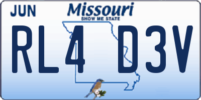 MO license plate RL4D3V