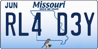 MO license plate RL4D3Y