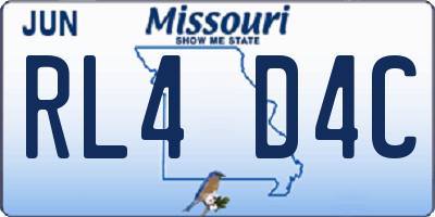MO license plate RL4D4C
