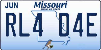 MO license plate RL4D4E