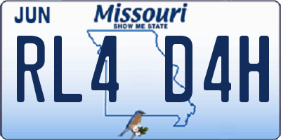 MO license plate RL4D4H