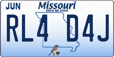 MO license plate RL4D4J