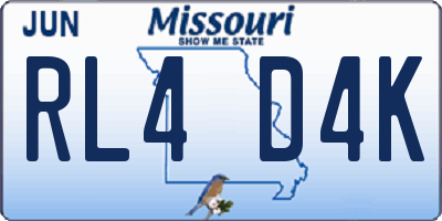 MO license plate RL4D4K