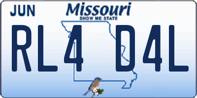 MO license plate RL4D4L