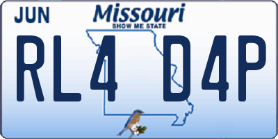 MO license plate RL4D4P