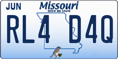MO license plate RL4D4Q