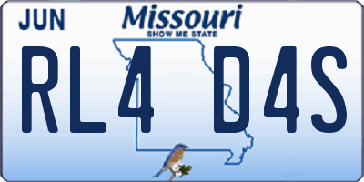 MO license plate RL4D4S