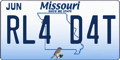 MO license plate RL4D4T