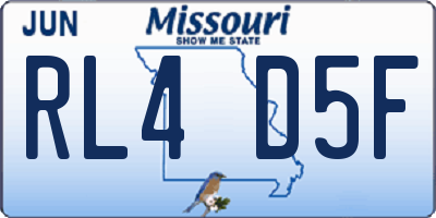 MO license plate RL4D5F