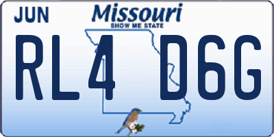 MO license plate RL4D6G