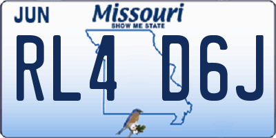 MO license plate RL4D6J