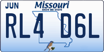 MO license plate RL4D6L