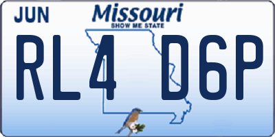 MO license plate RL4D6P