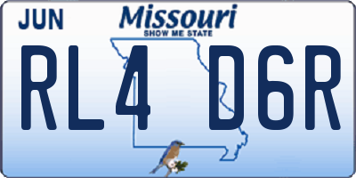 MO license plate RL4D6R