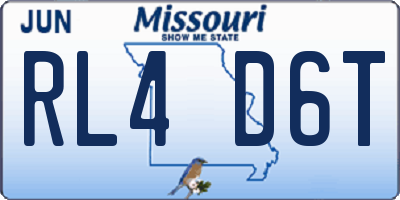 MO license plate RL4D6T