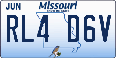 MO license plate RL4D6V