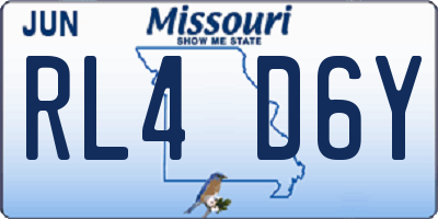 MO license plate RL4D6Y