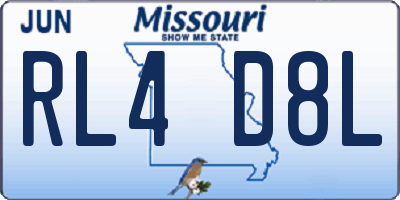 MO license plate RL4D8L