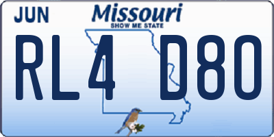 MO license plate RL4D8O