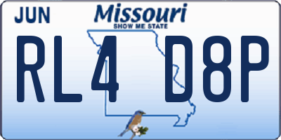 MO license plate RL4D8P