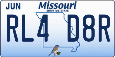 MO license plate RL4D8R