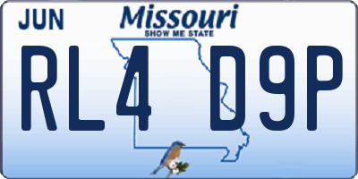 MO license plate RL4D9P