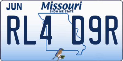 MO license plate RL4D9R
