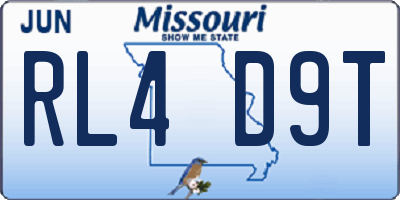 MO license plate RL4D9T