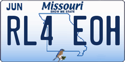 MO license plate RL4E0H