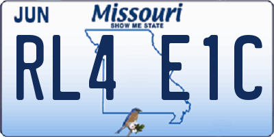 MO license plate RL4E1C