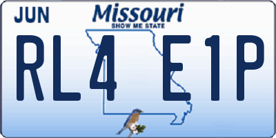 MO license plate RL4E1P