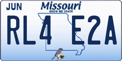 MO license plate RL4E2A